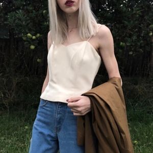 Cream Silk Corset